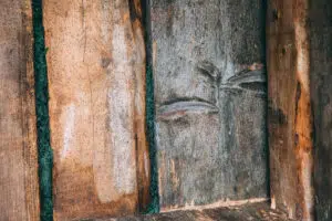 rustikale Holzverkleidung macht den Charme